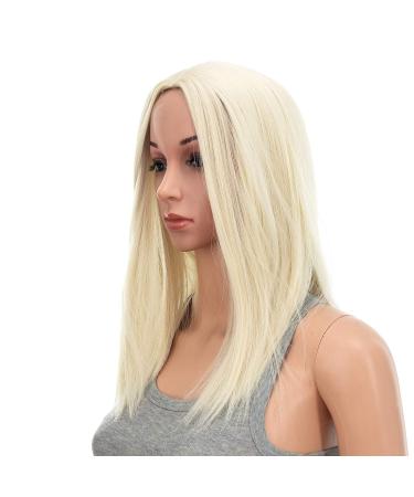 SWACC 14 Short Straight Synthetic Hair Wig with Wig Cap in Platinum Blonde - Buy Online on GoSupps.com