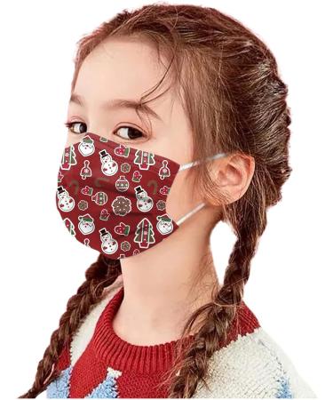 50Pcs Kids Christmas Disposable Face_Masks with Santa Elk Designs 3-Ply Breathable_Masks with Nose Wire for Holiday Party Color_i - Buy Online on GoSupps.com