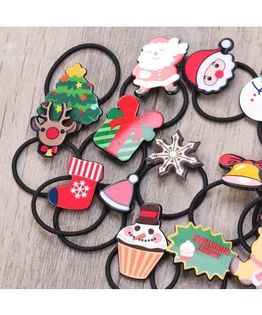 Frcolor 14Pcs Christmas Hair Ties - Santa Claus Elastic Bands & Ponytail Holders for Girls & Women - Buy Online on GoSupps.com