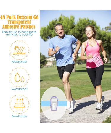 48-Piece Transparent Waterproof Adhesive Patches for G6 Overpatch - Sweatproof Protection for Continuous Glucose Monitor (Blue) - Buy Online on GoSupps.com