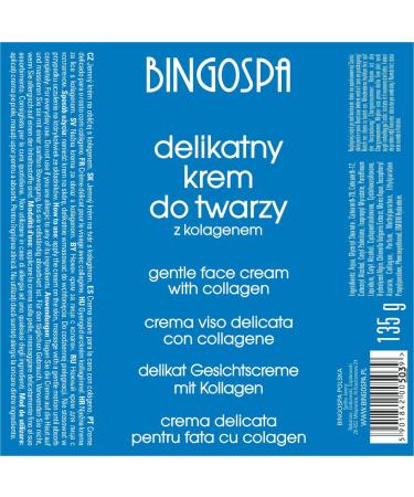 Gentle face cream with collagen 135 g. BINGOSPA - Buy Online on GoSupps.com