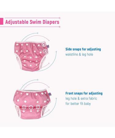 Eco-Friendly Pink & Blue Swimming Diaper for Boys & Girls - Reusable Swimming Trunks (4.5-16 kg) - Soft & Gentle on Skin (Gray Medium 1 Pack) - Buy Online on GoSupps.com