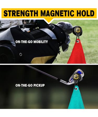 SisterAling Magnetic Clip for Golf Towel - Industrial Strength Design for Easy Attachment to Golf Carts or Clubs - Black (2 Pack) - Buy Online on GoSupps.com