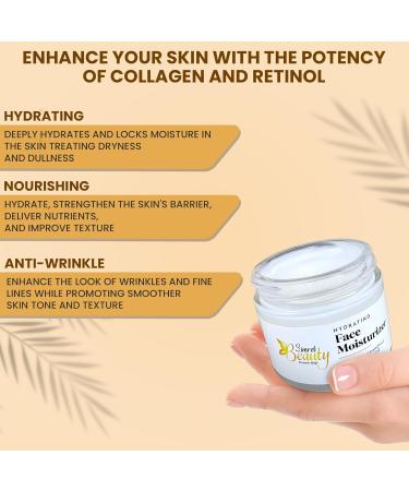 Hydrating Face Moisturizer - Vegan Daily Cream with Hyaluronic Acid Vitamins E & C Chamomile & Aloe for Oily Acne-Prone Sensitive Skin - 2 oz - Buy Online on GoSupps.com