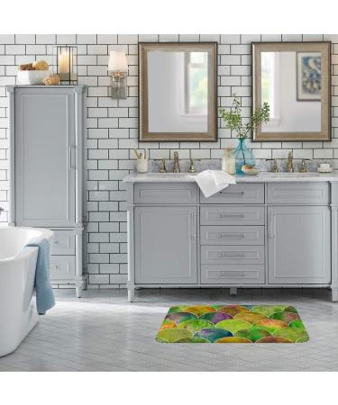 ZhiMi Coral Fleece Doormat Non Slip is Not Dirty Easy to Clean Suitable for Living Room Outdoors Fish Scale - Buy Online on GoSupps.com