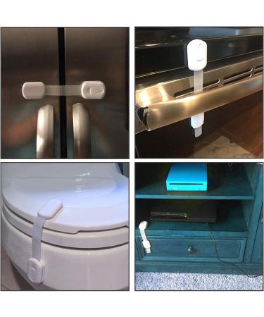 Set of 10 Child Safety Cupboard Locks - Easy Installation, No Tools Required - Baby Proofing Locks for Cabinets - Adjustable and Secure (10 Pcs) - Buy Online on GoSupps.com