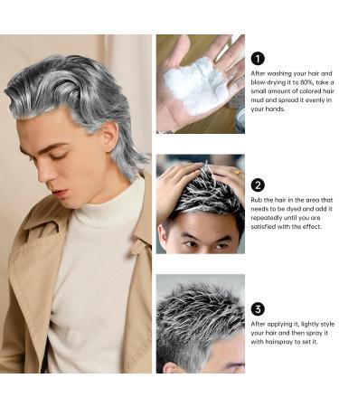 White Temporary Hair Color Wax - Washable Styling Clay for Kids Men & Women | Perfect for Cosplay Parties & Gifts (4.23 oz - Buy Online on GoSupps.com