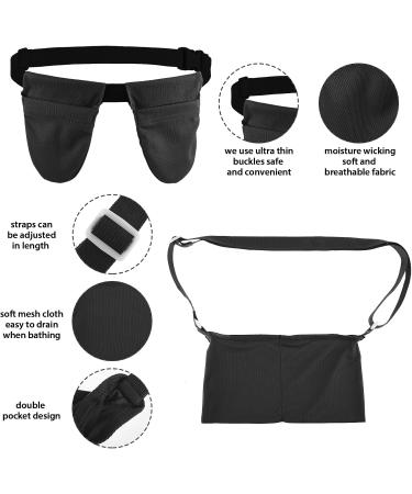 Thinp Mastectomy Drain Holder - Adjustable Shower Bag for Recovery | Must-Have Tummy Tuck & Mastectomy Supplies (Black - Buy Online on GoSupps.com