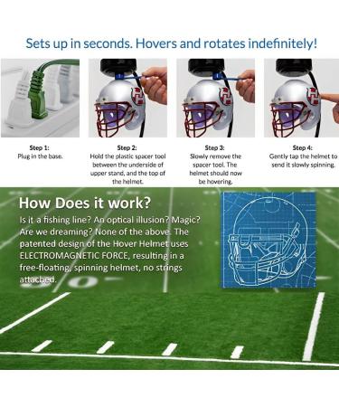 McBean Hover Helmet - Magnetic Suspension NFL Floating Football Helmet | Unique Gift for Men Sports Fans & Alumni - Buy Online on GoSupps.com