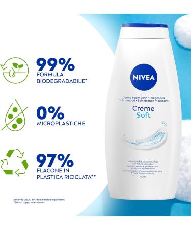  NIVEA NIVEA Soft Cream Shower Gel 750ml Cleansing and moisturizing cream soap Shower cream enriched with almond oil vitamins C and E and nourishing oils with a delicate fragrance - Buy Online on GoSupps.com