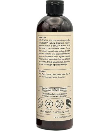 Natural Butcher Block Oil 12 oz - Vegan Mineral Oil Free Plant Based - Moisturize & Revitalize Your Kitchen - Buy Online on GoSupps.com