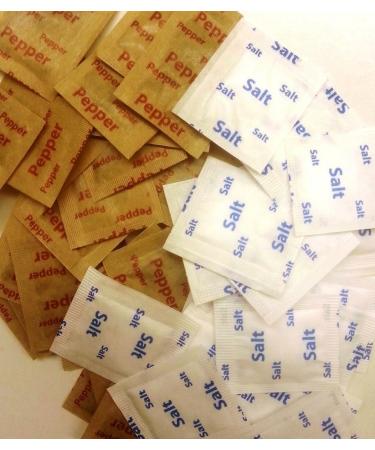 300 Salt + 300 Pepper Individual Salt & Pepper Sachets
