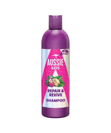 Aussie SOS R paration Revitalisation Shampooing 500ml Pour Cheveux Secs et Ab m s Violet 500 ml (Lot de 1)