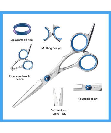 Hairdressing Scissors Kit - Professional Haircutting Set in Blue | Fcysy Thinning & Blending Shears for Hairdressers and Barbers - Buy Online on GoSupps.com