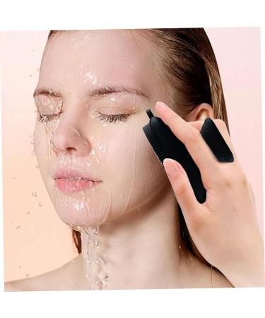 Silicone Face Scrubber Soft Face Brush Manual Facial Scrubber Exfoliator Waterproof Facial Cleansing Brush Non Slip Face Brush with Handle - Buy Online on GoSupps.com