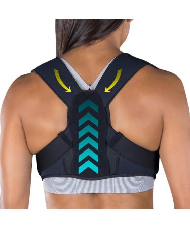 Vive Posture Corrector for Women & Men - Upper Back Brace for Kyphosis - Pain Relief for Neck & Shoulder - Adjustable Clavicle Support with Strap - Straightener for Rounded & Hunchback (Universal)
