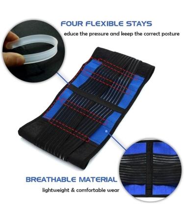 Back Support Back Brace Lumbar Support Lumbar Support Brace Orthopedic Compression Lower Back Brace Waist Hip Support Belt Back Support Belt(Large) Large Blue - Buy Online on GoSupps.com