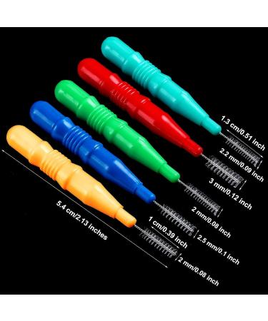 50-Piece Interdental Braces Brush Set for Dental Hygiene - Blue, Green, Orange, Red - Buy Online on GoSupps.com