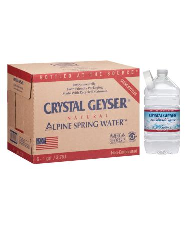 Crystal Geyser Alpine Spring Water, 128 Fl Oz Bottles (Pack of 6), Total: 768 Fl Oz