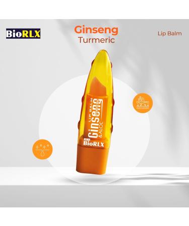 BioRLX Aloe Vera Ginseng & Turmeric Lip Balm | Nourishing Hydration for Healthy Lips | Ship Worldwide - Buy Online on GoSupps.com