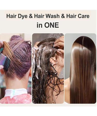 blmcoos Mild formula longlasting hair dye set plantbased hair dye cream singleagent floral dye shampoo singleagent nourishing hair dye cream for gray coverage Natural black - Buy Online on GoSupps.com