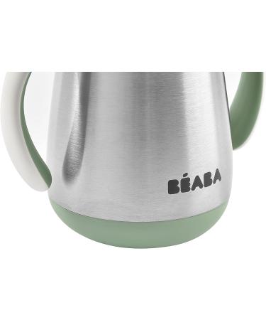 Beaba Stainless Steel Sippy Cup - Toddler/Baby Insulated Straw Cup with Handles (8.5 oz, Sage) - 8+ months - Buy Online on GoSupps.com