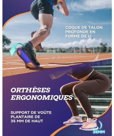 Qbk Heel Spur Inserts for Achilles Tendon Inflammation | Cushioned Flat Foot Support for Men & Women | JEGING SEASE XS Violet (Women 35-37) - Buy Online on GoSupps.com