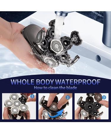 6 in 1 Smart Sensor Electric Shaver for Men - Rechargeable Bald Head Hair Trimmer with LCD Display & Floating Heads - Buy Online on GoSupps.com