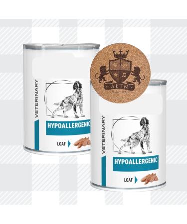 AETN Creations Hypoallergenic Wet Dog Food in Loaf 6 x 400g Cans Gently Cooked Sensitive Recipe for Adult Dogs with AETN Exclusive Coaster - Buy Online on GoSupps.com