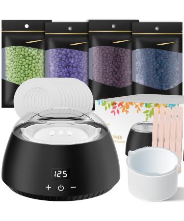 CITHOT Waxing Wax Heater 500 ml Waxing Kit with Digital LED Display Touch Buttons Suitable for Waxing Arms Legs and Armpits