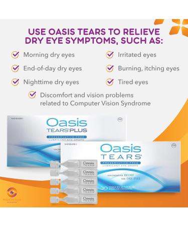 Oasis TEARS 3pk - 90 Vials Preservative-Free Eyedrops for Dry Eyes + Reusable Anti Fog Cloth - Buy Online on GoSupps.com