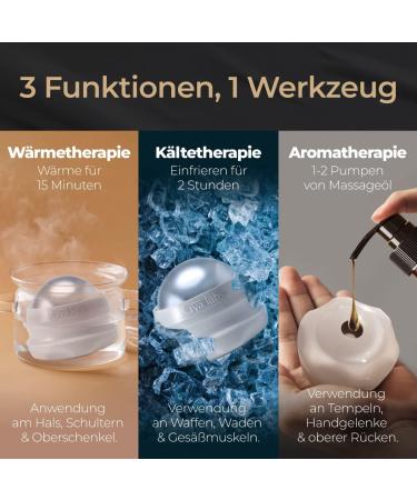 Gya Labs 3-in-1 Cold Massage Rollerball | Cryotherapy Heat Therapy & Aromatherapy Tool for Back & Face Massage - Buy Online on GoSupps.com