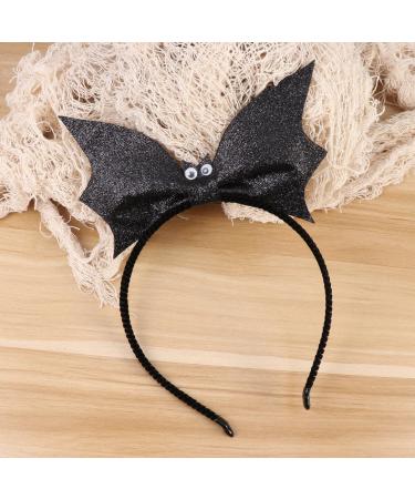 FRCOLOR Bat Headband Hair Hoop Glitter Bat Wing Headband Bat Hair Hoop Black Ears Headband for Halloween Cosplay Girls Adults(Black) - Buy Online on GoSupps.com