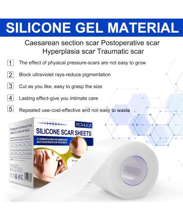 Transparent Silicone Plaster for Scars | C-Section Burns Keloids & Acne - Medication-Free Solution (4cm x 300cm Roll) - Buy Online on GoSupps.com