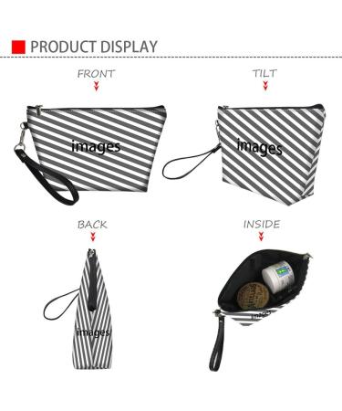 Biyejit Floral Cosmetic Bag - Small Makeup Organizer for Travel Zippered Hand Luggage Gift for Women & Girls - Buy Online on GoSupps.com