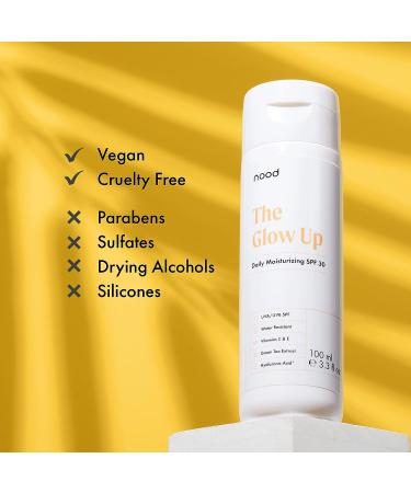 Nood The Glow Up SPF 30 - Broad Spectrum Sunscreen with Vitamin C, Green Tea Extract, and Zinc Oxide - 3.3 fl oz - Buy Online on GoSupps.com