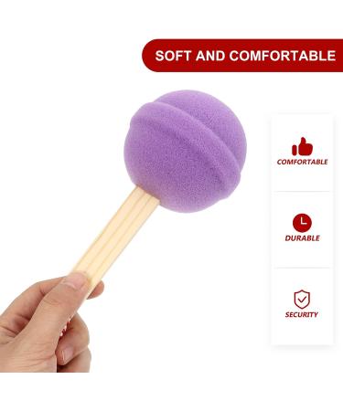 Beaupretty 2pcs Lollipop Shower Sponge - Purple Exfoliating Bath Sponges with Handle for Deep Cleaning & Scrubbing - Buy Online on GoSupps.com