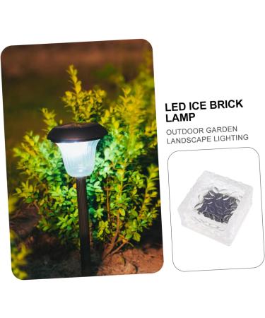 1pc Solar Light Lawn Decor Out Door Decor Outdoor Landscape Lights Solar Landscape Lights Landscape LED Lights Solar Brick Outdoor Light Outdoor Light Ornament Solar Lamp Decor LED (White) - Buy Online on GoSupps.com
