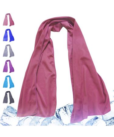 Cooling Towel For Neck & Face - 15.7" x 43.3" Cooling Towel For Hot Weather | Quick Dry Workout Sweat Towel For Gym | Soft Breathable Microfiber Towel For Fitness Workout Camping Yoga | Rose Pink Rose-pink 15.7"X43.3" - Buy Online on GoSupps.com