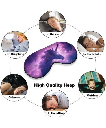 Unicorn Silhouette Milky Way Nebula Sleeping Mask - Adjustable, Lightweight Eye Mask for Travel and Meditation - Buy Online on GoSupps.com