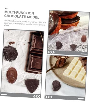 ibasenice Cutetito 12pcs Chocolate Decor Faux Dessert Shop Display Prop Pvc Doll House Little Vacation Vogueish - Buy Online on GoSupps.com