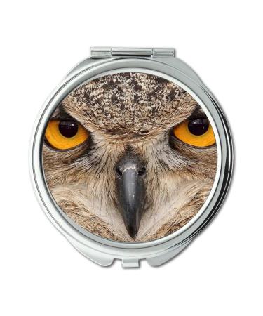 Mirror Travel Mirror owl eyes logo owl bird pocket mirror portable mirror