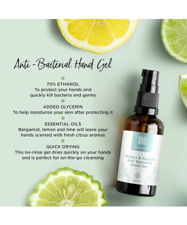 Healthspan Anti-Bacterial Hand Gel (50ml) | Essential Oils | 70% Ethanol | Protect & Nourish - Buy Online on GoSupps.com