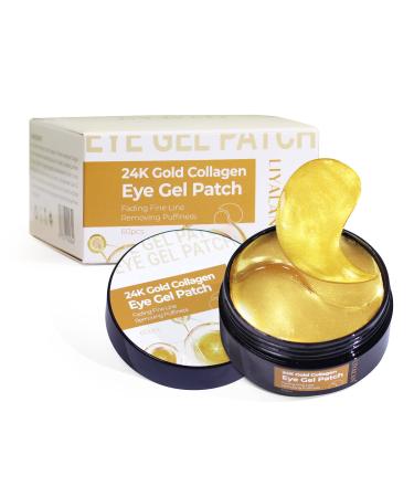 LIYALAN Under Eye Patches for Puffy Eyes Gold Eye Mask for Dark Circles and Puffiness Eye Treatment Skin Care Products