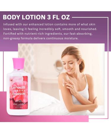 Vital Luxury Bath & Body Care Travel Set - Japanese Cherry Blossom Home Spa Set - Buy Online on GoSupps.com