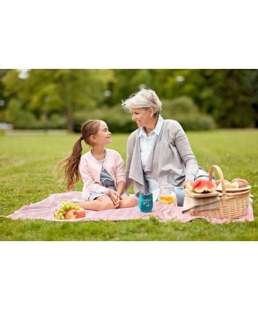 Fancyfams Grandma's Sippy Cup Tumbler - 12oz Stainless Steel Insulated Wine Tumbler with Lid & Straw | New Grandma & Funny Birthday Gift - Turquoise - Buy Online on GoSupps.com
