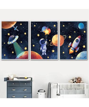 Buy Mwoot 3-Piece Children's Room Decoration Posters | 30x40cm Space Murals for Baby & Young Bedrooms | Canvas Wall Art Without Frame - Room Decor Accessories - Buy Online on GoSupps.com