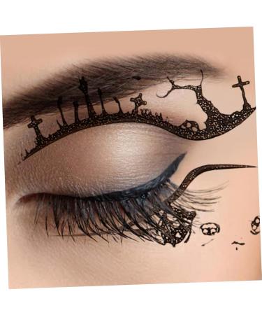 Beatifufu 4 Pairs Halloween Eyeliner Stickers Temporary Eyeliner Stickers Adhesive Eyeliner Stickers Eye Makeup Tools Temporary Eye Shadow Decals Eye Makeup Stickers for Women - Buy Online on GoSupps.com
