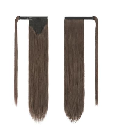 Fine Long Smooth Ponytail Hair Extension - Synthetic Braid for Women & Girls | Light Brown 60 cm (1 Pack) - Buy Online on GoSupps.com